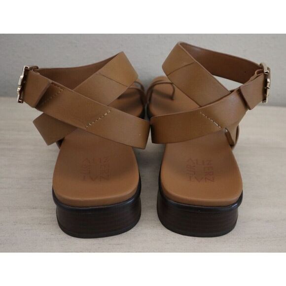 Naturalizer Women's Sz 8.5M Saddle Tan Leather Birch Ankle Strap Sandals - Picture 8 of 12
